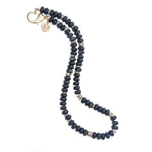 Jane Win Gumdrop Beaded Necklace in Obsidian